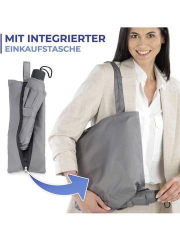 Wenko 2in1 Taschenschirm in Grau - (B)40 x (H)40 cm