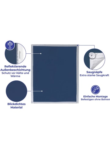 Wenko Venster-zonnescherm blauw - (L)114 x (B)94 cm