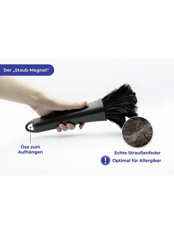 Wenko Miotełka do kurzu ze strusich piór w kolorze czarnym - 32 cm