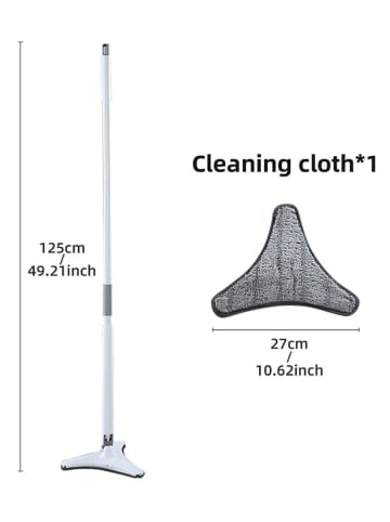 Joybos Vloerwisser wit/grijs - (H)125 cm
