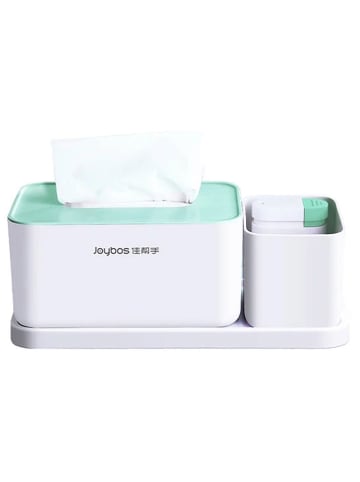 Joybos Organizer in Weiß/ Türkis - (B)30,6 x (H)12,5 x (T)14 cm