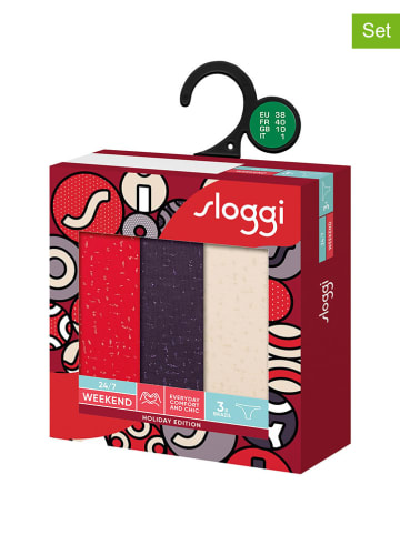 Sloggi 3er-Set: Slips "24/7 Weekend" in Bunt