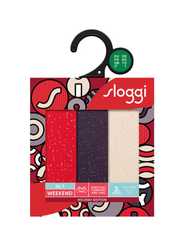 Sloggi 3er-Set: Slips "24/7 Weekend" in Bunt