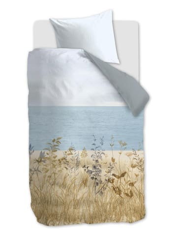 Beddinghouse Komplet pościeli renforcé "Dunes" w kolorze beżowo-biało-błękitnym