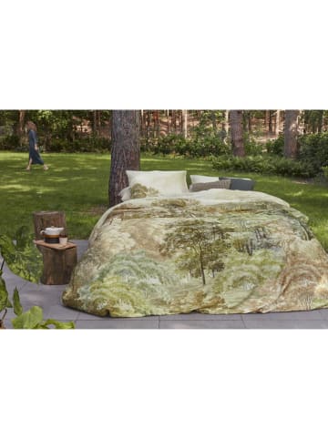 Beddinghouse Mako-satijnen beddengoedset "Arcadia" groen/crème