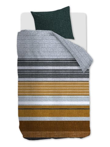 Beddinghouse Flanellen beddengoedset "Arvin" lichtbruin/lichtblauw