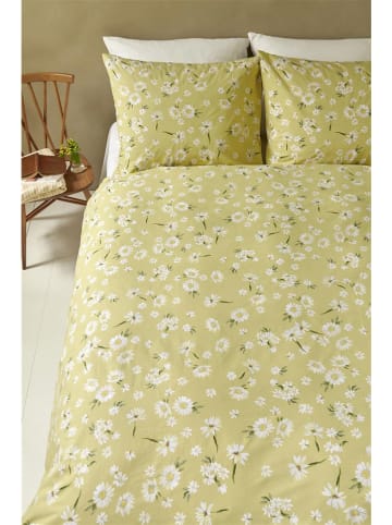 Beddinghouse Renforcé beddengoedset "Daisies" geel