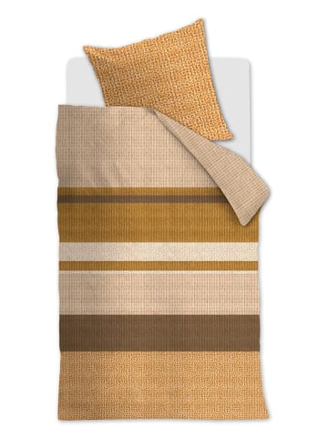 Beddinghouse Satin-Bettwäsche-Set "Darren" in Hellbraun/ Beige