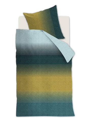 Beddinghouse Satin-Kissenbezug "Duco" in Gelb/ Blau