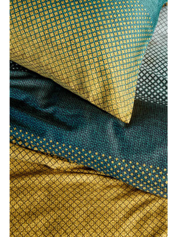 Beddinghouse Satin-Kissenbezug "Duco" in Gelb/ Blau