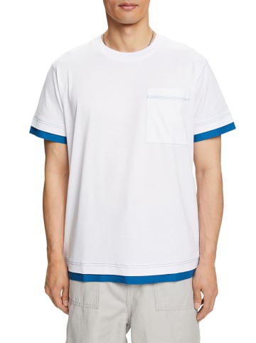 ESPRIT Shirt in Weiß/ Blau