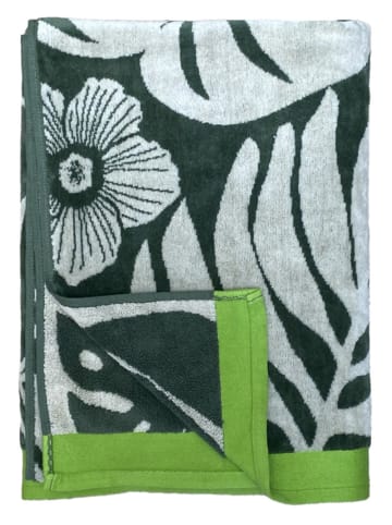 Le Comptoir de la Plage Strandtuch "Ivoire - Musia" in Khaki/ Weiß - (L)175 x (B)100 cm