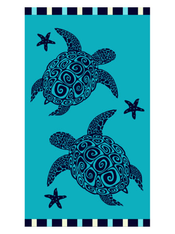 Le Comptoir de la Plage Strandlaken "Wakama - Bellia" turquoise - (L)175 x (B)95 cm