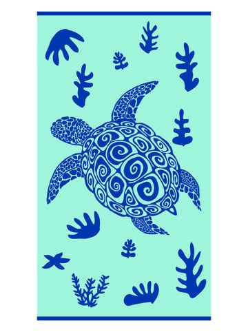 Le Comptoir de la Plage Strandtuch "Goji - Malari" in Grün/ Blau - (L)170 x (B)90 cm
