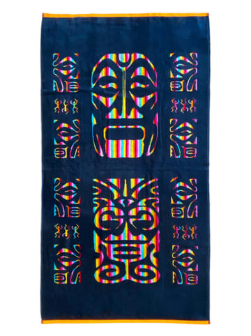 Le Comptoir de la Plage Strandtuch "Jogo - Maski" in Dunkelblau/ Bunt - (L)150 x (B)75 cm