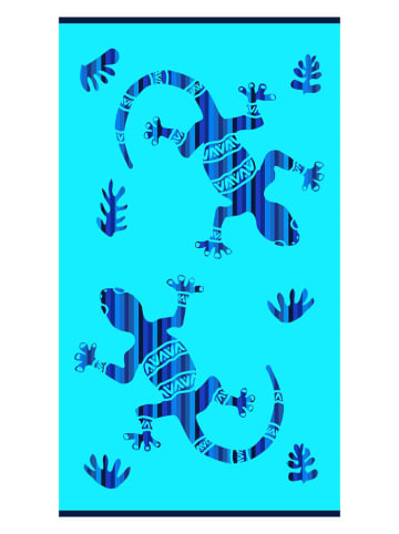 Le Comptoir de la Plage Strandlaken "Alegria - Lezardo" turquoise - (L)160 x (B)90 cm