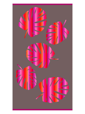 Le Comptoir de la Plage Strandlaken "Alegria - Fonia" roze/oranje/lichtbruin - (L)160 x (B)90 cm
