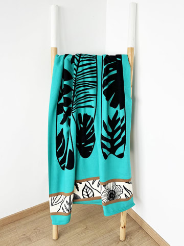 Le Comptoir de la Plage Ręcznik plażowy "Surf - Brisbane" w kolorze turkusowym - 170 x 90 cm