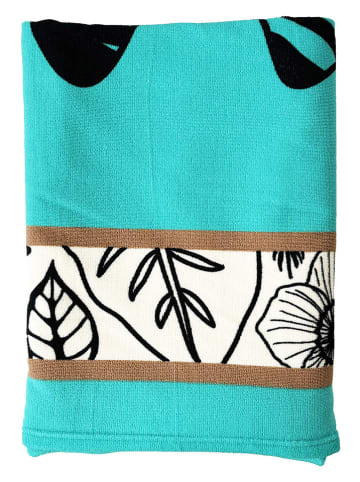 Le Comptoir de la Plage Ręcznik plażowy "Surf - Brisbane" w kolorze turkusowym - 170 x 90 cm