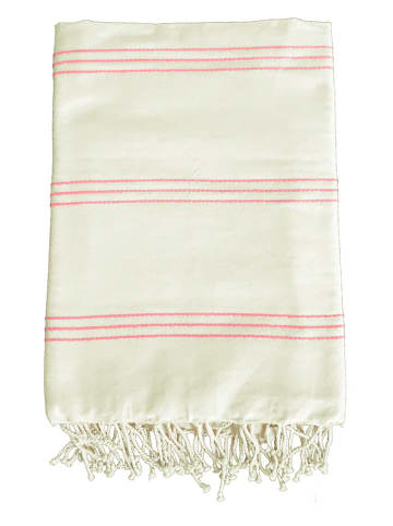 Le Comptoir de la Plage Fouta "Calliope" w kolorze kremowym - 200 x 100 cm