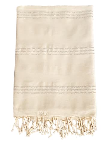 Le Comptoir de la Plage Fouta "Isis" in Creme - (L)200 x (B)100 cm