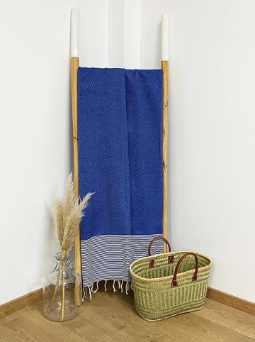 Le Comptoir de la Plage Fouta "Mikanda" w kolorze niebieskim - 200 x 100 cm