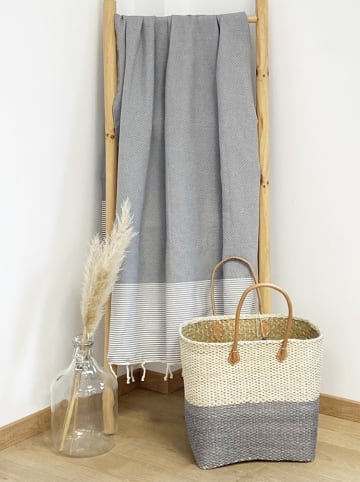Le Comptoir de la Plage Fouta "Mikanda" in Grau - (L)200 x (B)100 cm