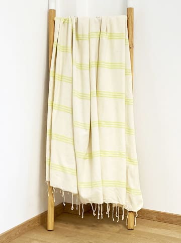 Le Comptoir de la Plage Fouta "Calliope" w kolorze kremowym - 200 x 200 cm