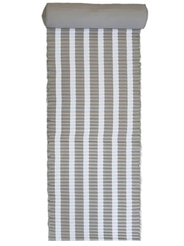 Le Comptoir de la Plage Strandmatte "Bahia" in Grau/ Weiß - (L)180 x (B)60 cm