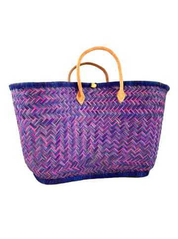 Le Comptoir de la Plage Strandtasche "Aravola" in Lila - (B)56 x (H)30 x (T)23 cm