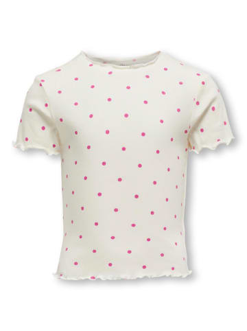 KIDS ONLY Shirt "Kogevig" crème/roze