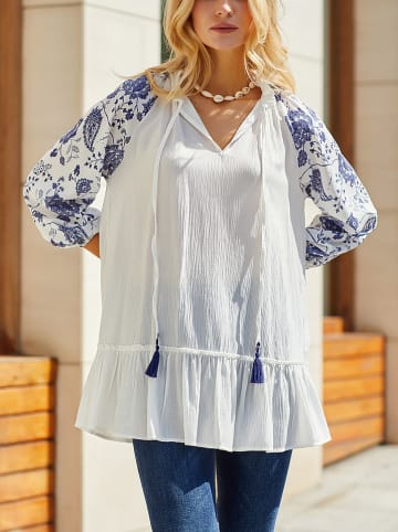 LA Angels Blouse crème/blauw