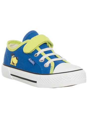 Benetton Sneakersy w kolorze niebiesko-limonkowym