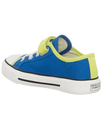 Benetton Sneakers blauw/limoengroen