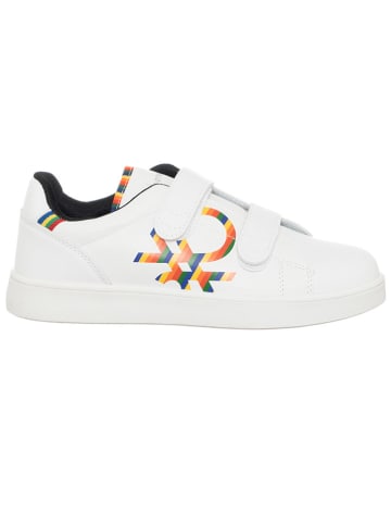 Benetton Sneakers wit/oranje