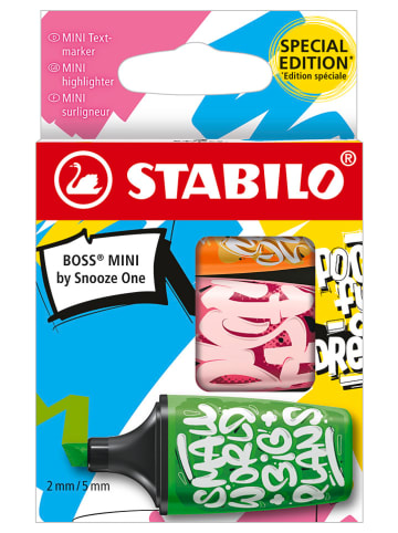 STABILO Textmarker "STABILO BOSS MINI" - 3 Stück