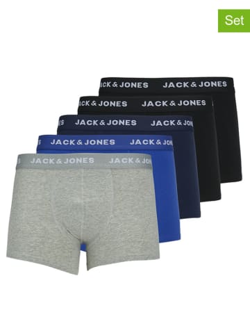 Jack & Jones Bokserki (5 par) w kolorze czarnym, niebieskim i szarym