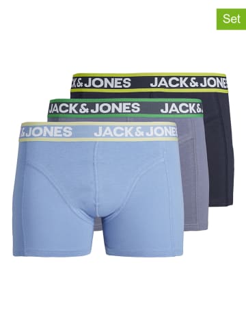 Jack & Jones Bokserki (3 pary) w kolorze błękitno-czarnym