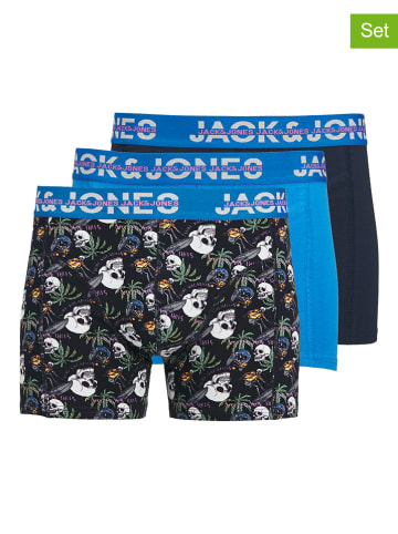 Jack & Jones Bokserki (3 pary) w kolorze czarno-niebieskim