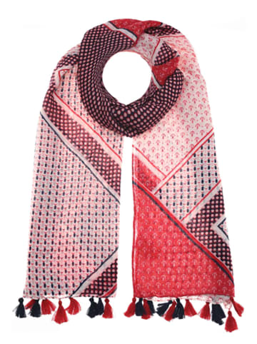 Zwillingsherz Sjaal rood/meerkleurig - (L)180 x (B)80 cm