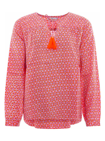 Zwillingsherz Bluse "Blossom" in Pink/ Orange