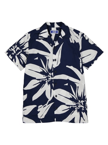 JACK & JONES Junior Blouse "Tropic" donkerblauw/wit