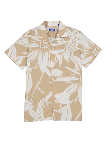 JACK & JONES Junior Koszula "Tropic" - Relaxed fit - w kolorze beżowo-kremowym