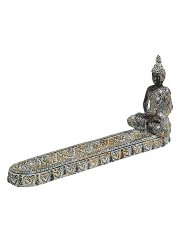 G. Wurm Räucherstäbchenhalter "Buddha" in Grau - (B)25 x (H)11 x (T)6 cm
