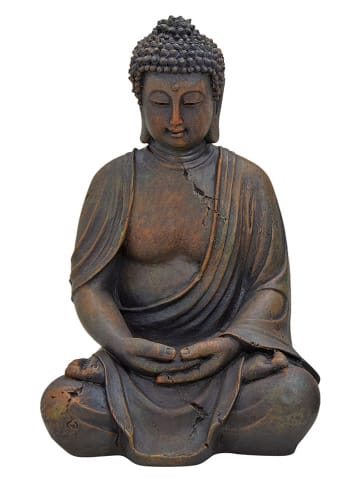 G. Wurm Decoratief figuur "Buddha" bruin - (H)30 cm