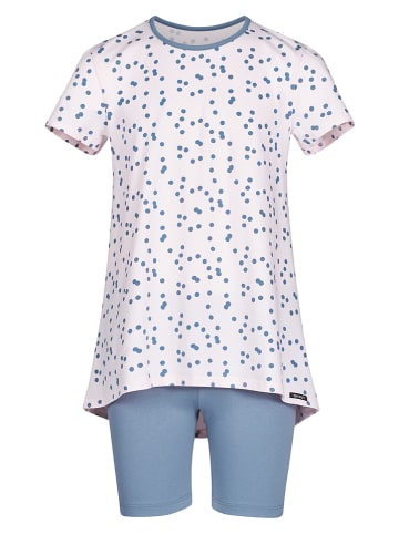 Skiny Pyjama lichtroze/blauw