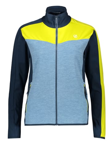 Dare 2b Fleece vest "Emergent Core Str" donkerblauw/lichtblauw/geel