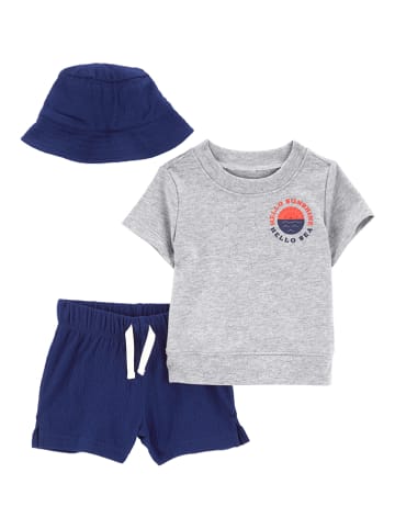carter's 3-delige outfit donkerblauw/grijs