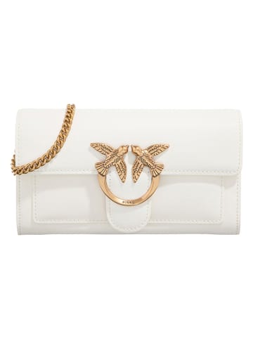 Pinko Leder-Umhängetasche in Weiß - (B)19 x (H)10 x (T)4 cm