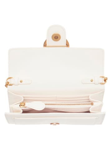 Pinko Leder-Umhängetasche in Weiß - (B)19 x (H)10 x (T)4 cm